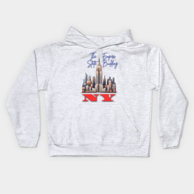 The Empire State Building Kids Hoodie by YuYu